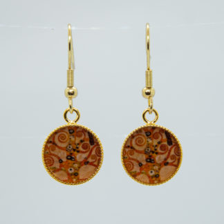 The Tree of Life by Gustav Klimt Gold Plated Earrings