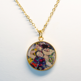 The Virgin by Gustav Klimt Gold Plated Necklace