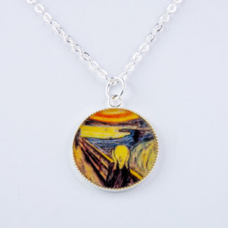 The Scream by Edvard Munch Silver Plated Necklace