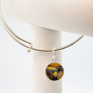 The Scream by Edvard Munch Silver Finished Bracelet