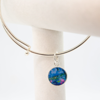 Water Lilies by Claude Monet Silver Finished Bracelet
